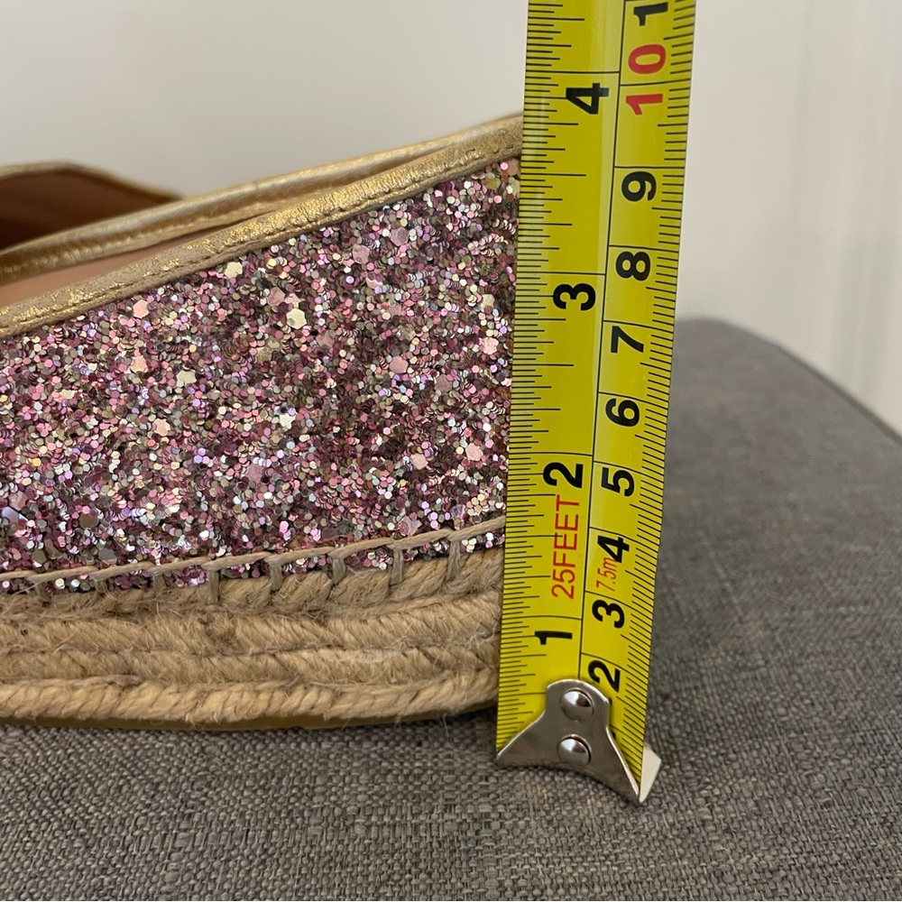 KATE SPADE Linds Too Glitter Leather Espadrille - Size 8 - Picture 12 of 12
